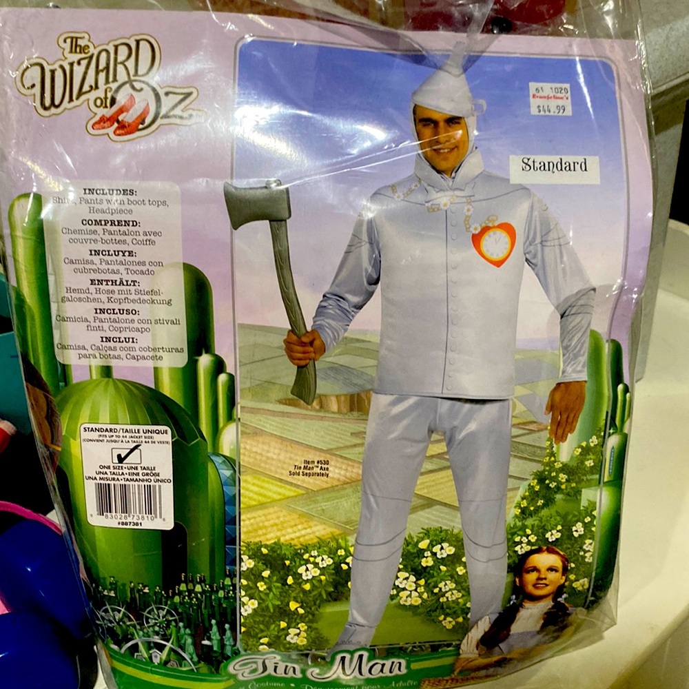 Tin man adult costume one size fits all